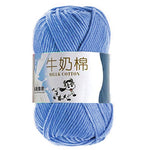 50g/ball 100% Ring Spun Cotton Soft Wool Yarn 5 Ropes Combed Baby Milk Cotton Yarn for Knitting Hand Knitted Blanket Cowls Socks