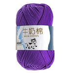 50g/ball 100% Ring Spun Cotton Soft Wool Yarn 5 Ropes Combed Baby Milk Cotton Yarn for Knitting Hand Knitted Blanket Cowls Socks