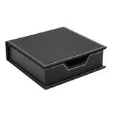 Leather Memo Box Office School Supplies Desk Accessories Organizer Card Holder Note Holder Sticky Note Storage Box