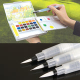 Refillable 1 PC 12cm Water Brush Ink Pen For Water Color Calligraphy Drawing Painting Illustration Pen Office Stationery