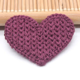 33mm 10pcs Mini Heart Cotton Knitting Flower for Home Hat Shoes Clothing Decoration Scrapbooking DIY Handmade Crafts Accessories