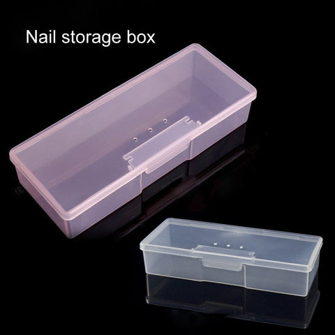 Stand Display Boxes Organizer Case Buffer Grinding Files Plastic Transparent Nail Art Equipment Storage Box Nail Manicure Tools