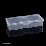 Stand Display Boxes Organizer Case Buffer Grinding Files Plastic Transparent Nail Art Equipment Storage Box Nail Manicure Tools