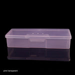 Stand Display Boxes Organizer Case Buffer Grinding Files Plastic Transparent Nail Art Equipment Storage Box Nail Manicure Tools