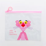 Kawaii Leopard Unicorn Transparent Pencil Case Cosmetic Bag School Office Supplies Document Bag File Folder Stationery Organizer