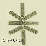 35pcs Tibetan BRONZE Plated plates hand made Charms Pendants for Jewelry Making DIY Handmade Craft 2.5*0.6cm