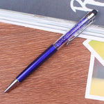 23 Color Crystal Ballpoint Pen Creative Pilot Stylus Touch Pen for Writing Stationery Office & School Pen Ballpen ink Black blue