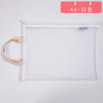 Solid Color Document Bag A4 A5 Transparent Gridding Zip Storage Bags Pen Filing Products Pocket Folder Office & School Supplies
