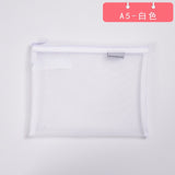 Solid Color Document Bag A4 A5 Transparent Gridding Zip Storage Bags Pen Filing Products Pocket Folder Office & School Supplies