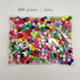 Wholesale 2000Pcs 8mm Pompoms Soft Pom Poms Fur Ball Arts Toys Crafts DIY Apparel Sewing Fabric Supplies Wedding Home Decoration