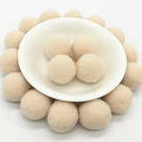 Beige Pompoms 8/10/15/20/25/30mm Fur Plush Ball Craft DIY Soft Pompon Wedding Home Garment Sewing  Cloth Accessories 20g