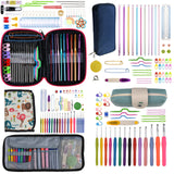 17 Styles Set Crochet Hook Set With Yarn Knitting Needles Sewing Tools Set Knit Gauge Scissors Stitch Holder Hook For Knitting