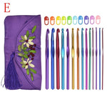 17 Styles Set Crochet Hook Set With Yarn Knitting Needles Sewing Tools Set Knit Gauge Scissors Stitch Holder Hook For Knitting