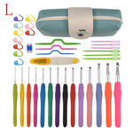 17 Styles Set Crochet Hook Set With Yarn Knitting Needles Sewing Tools Set Knit Gauge Scissors Stitch Holder Hook For Knitting