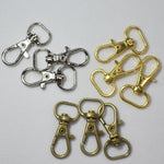 10PCS Gold / Bronze Swivel Lobster Clasp Clips Key Hook Keychain Split Key Ring Findings Clasps for Keychains Making DIY Craft