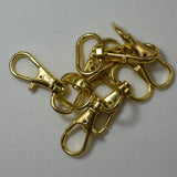 10PCS Gold / Bronze Swivel Lobster Clasp Clips Key Hook Keychain Split Key Ring Findings Clasps for Keychains Making DIY Craft